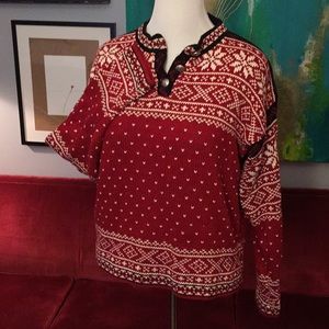 Cotton knit Nordic/Irish style sweater